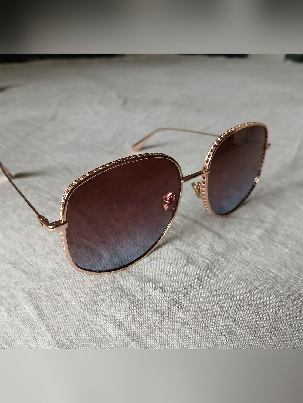 Chritian Dior Rose Gold Frame Sunglasses
